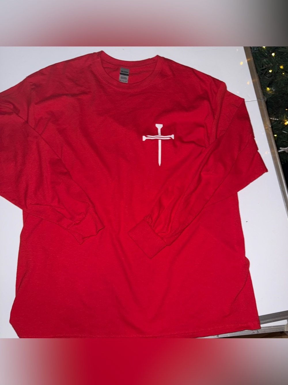 3 NAILS CROSS T SHIRT Size Large Gildan Ultra Cotton